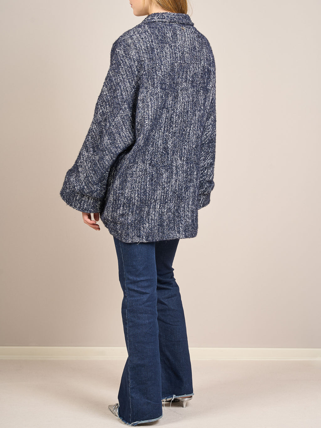 Giacca oversize in tweed