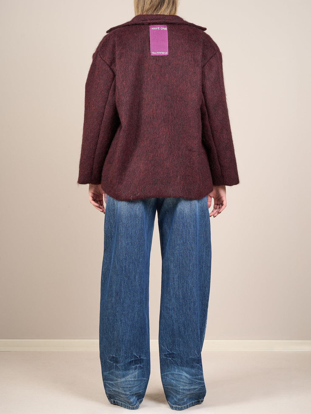 Giacca effetto lana bouclé