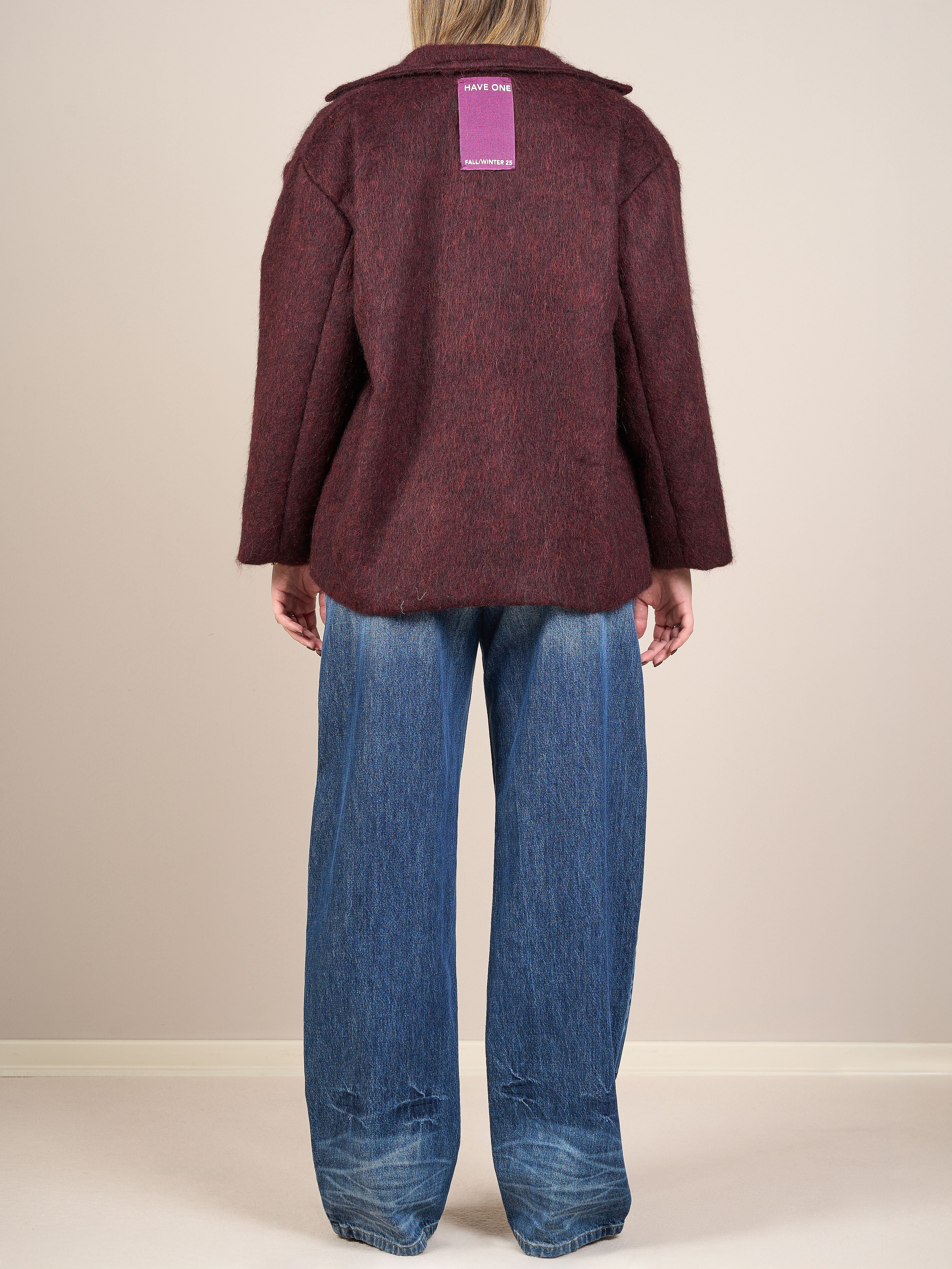 Giacca effetto lana bouclé