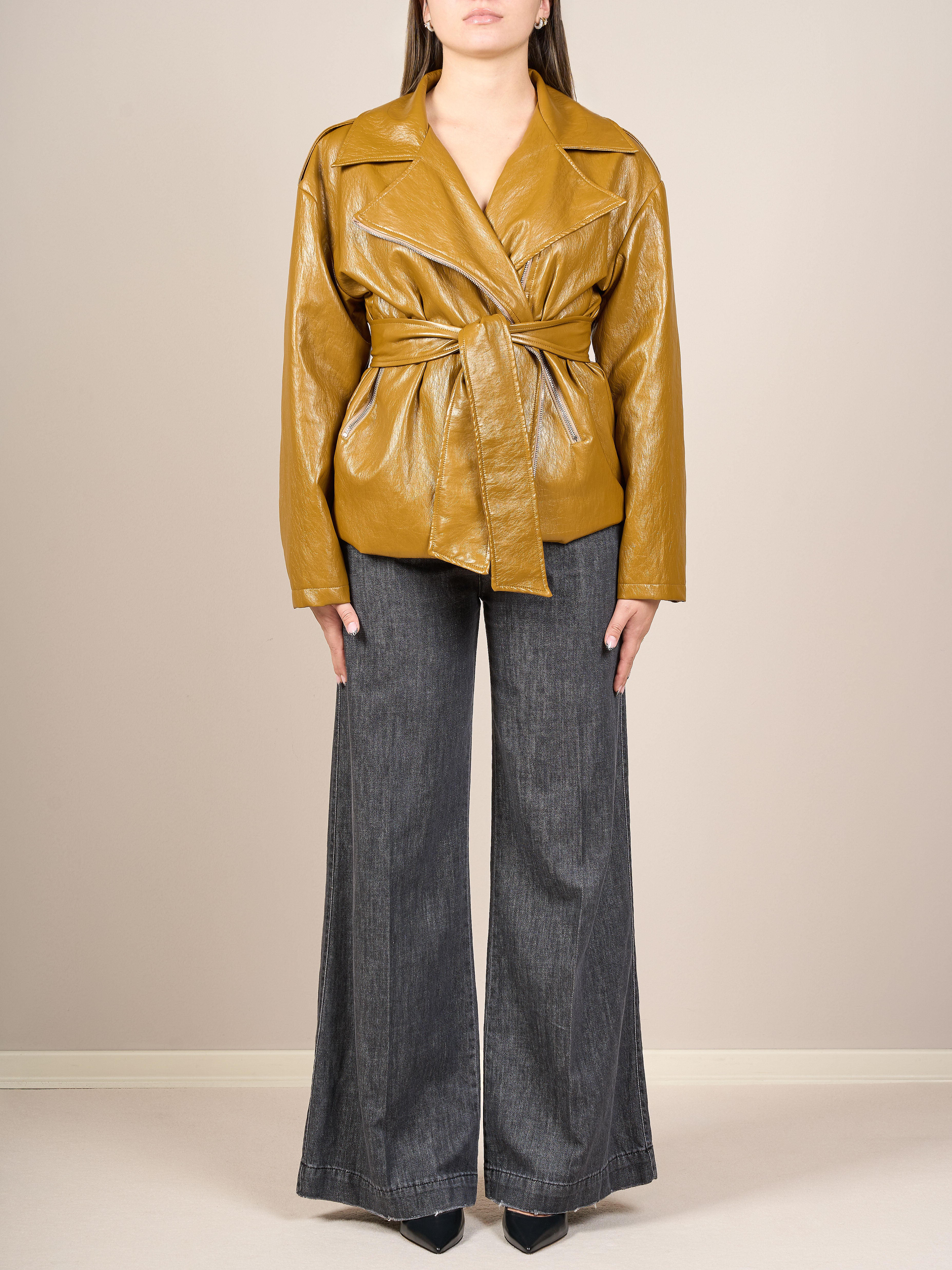 Giacca effetto pelle lucida