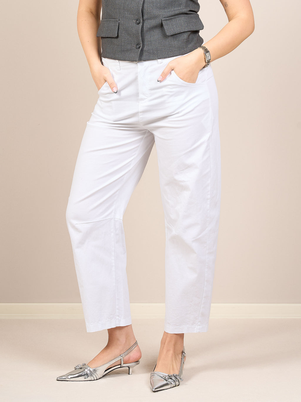 Pantalone chino bianco