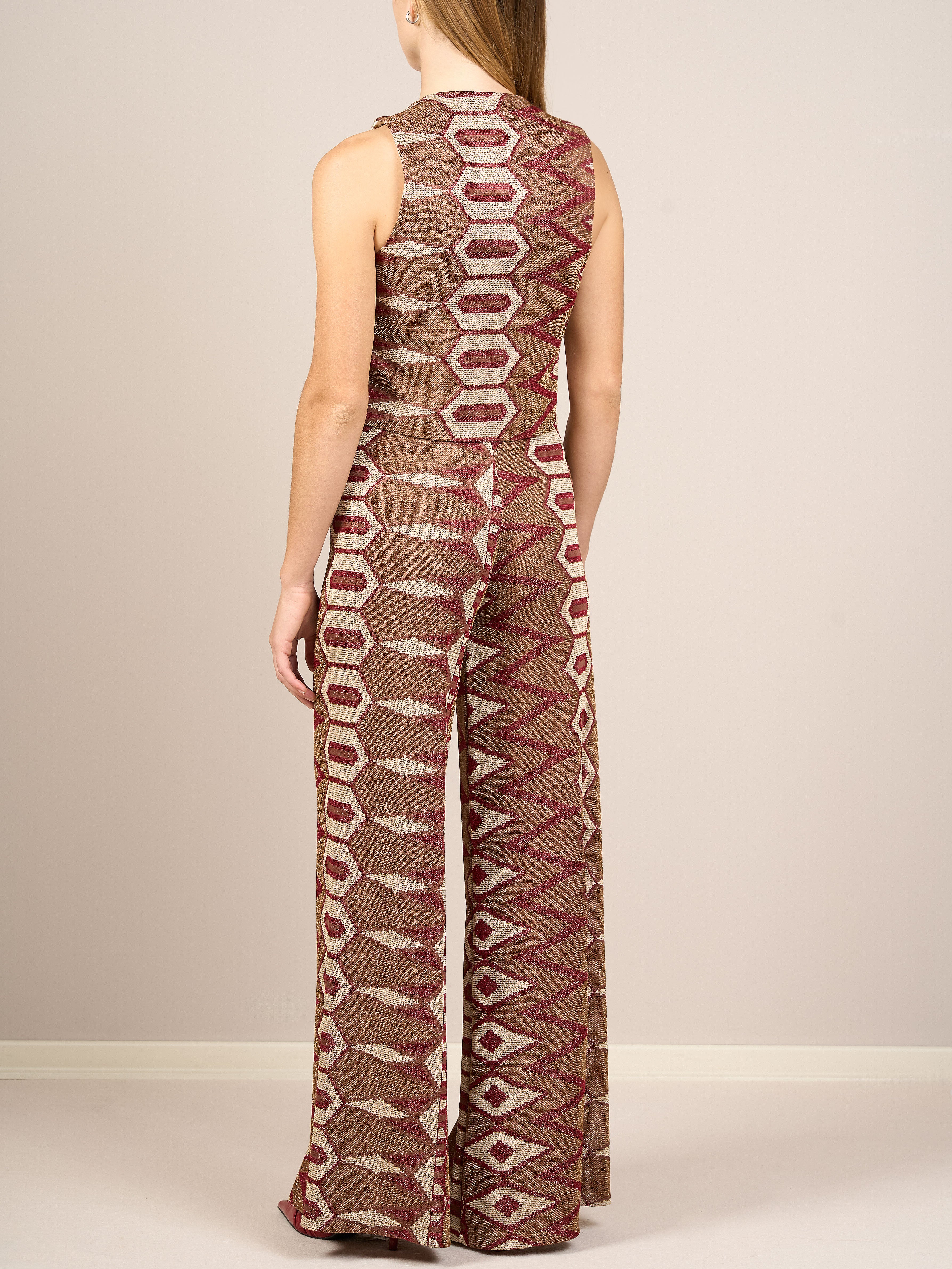 Set coordinato jacquard geometrico