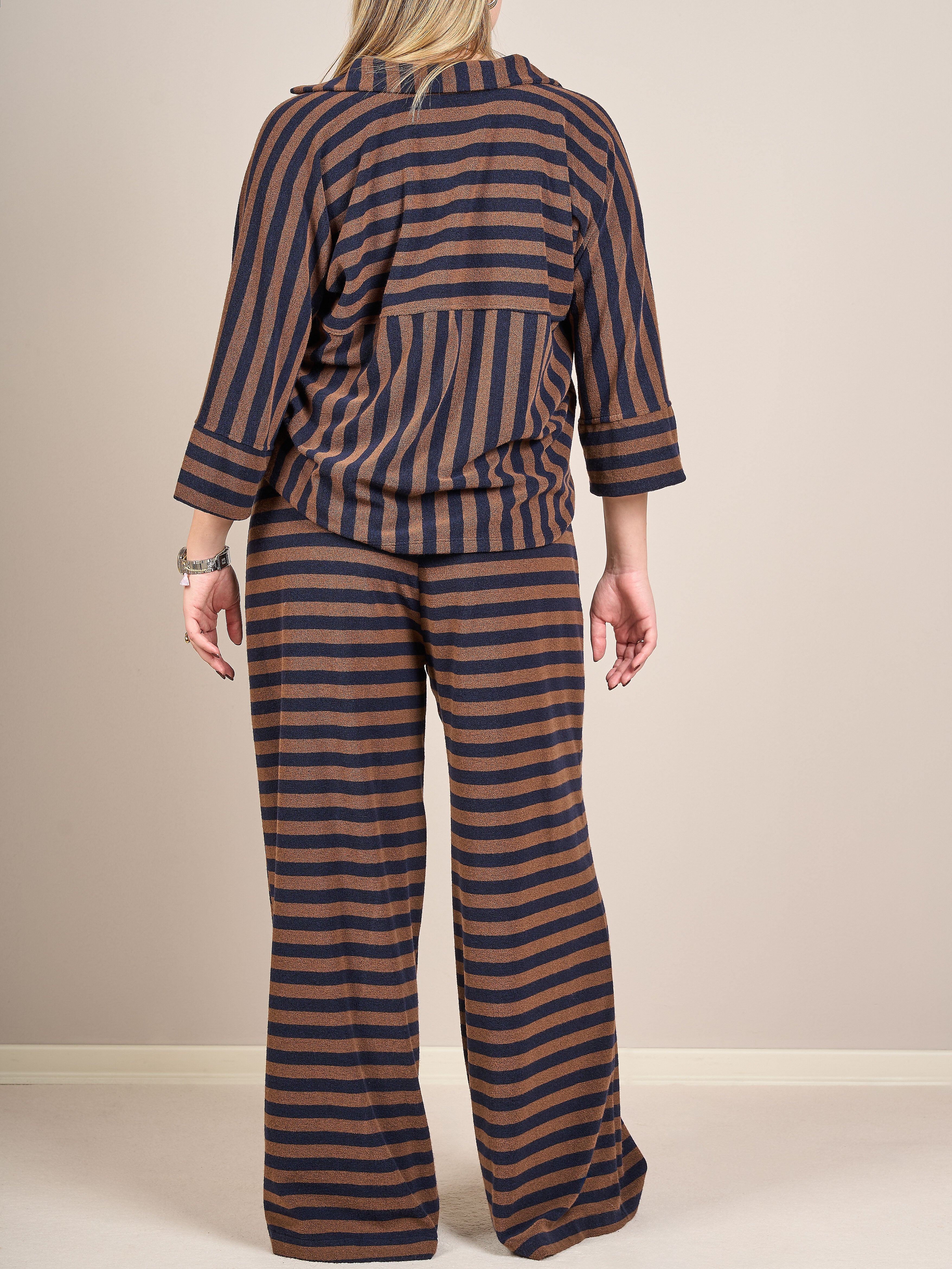 Set coordinato in maglia a righe